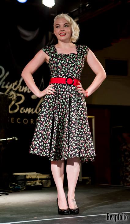 Lady Luck Small Cherry Swing Dress (UK8/12)