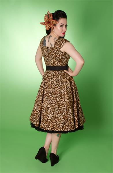 Lady Luck Leopard Swing Dress (UK8/10)