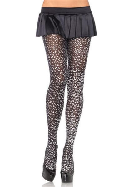 Foil Leopard Print Tights (UK6-Uk14)