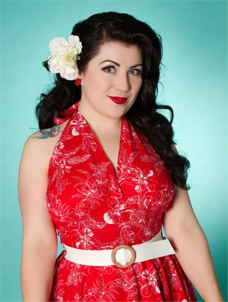 Lola Red Hawaiian Print Swing Dress (UK8/10/12/14/16)