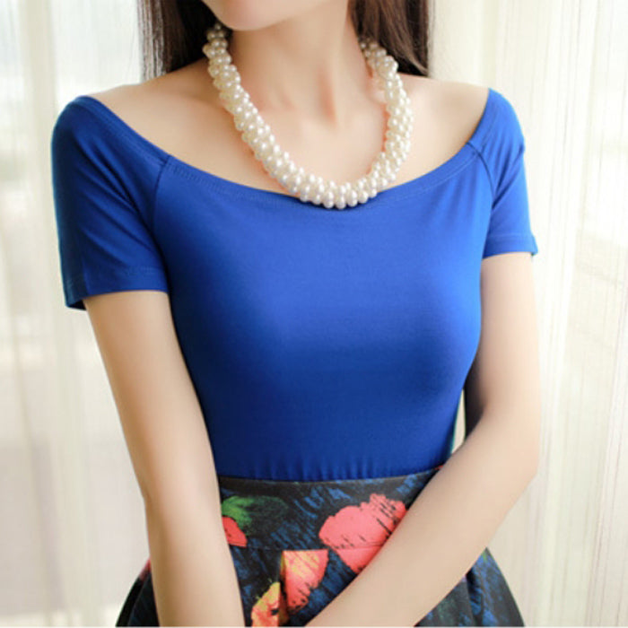 Mila Blue Off The Shoulder Top (UK8/UK10/UK12/UK14)