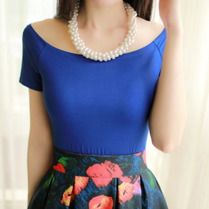 Mila Blue Off The Shoulder Top (UK8/UK10/UK12/UK14)