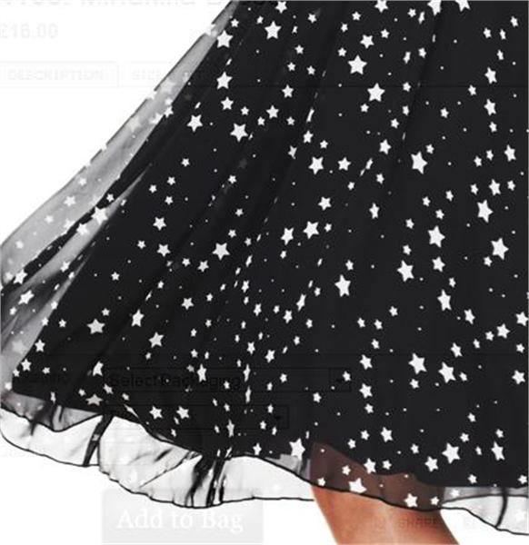 Starry Night Black Swing Dress (UK8)
