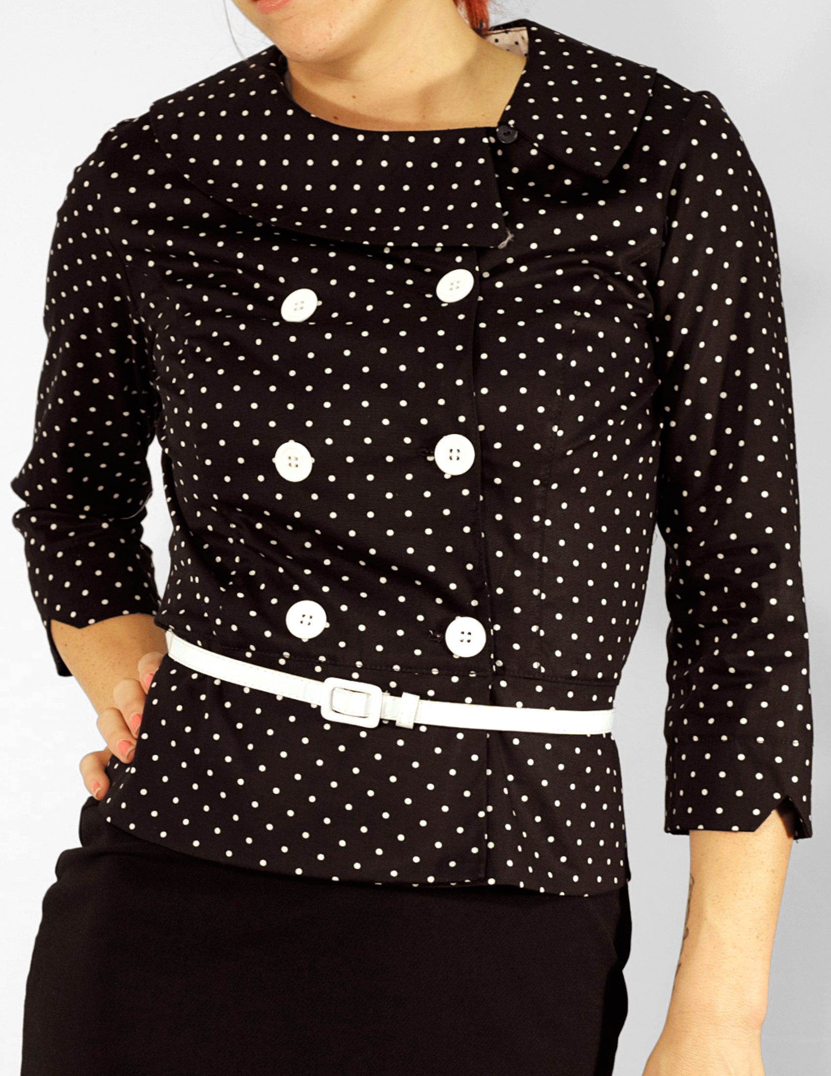 Sarina Polka Dot Mod Jacket (UK14)
