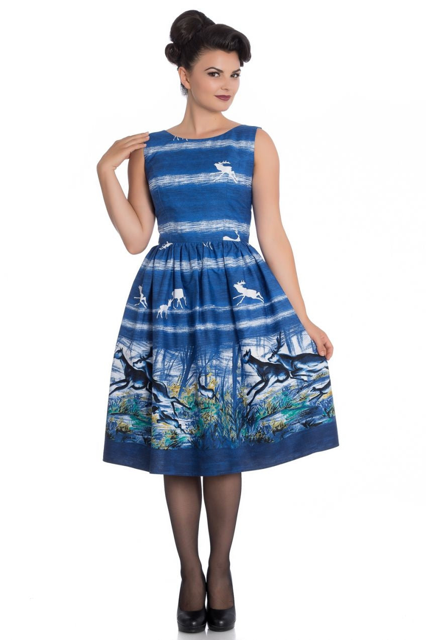 Montana 1950s Blue Dress (UK8/10/12)