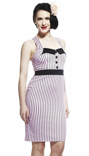 Johnson Wiggle Pink Stripy Dress (UK14)