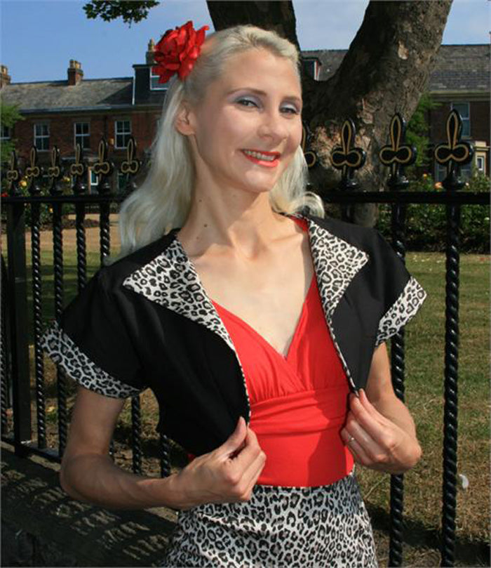 Leopard Print Long Pencil Skirt (UK8)