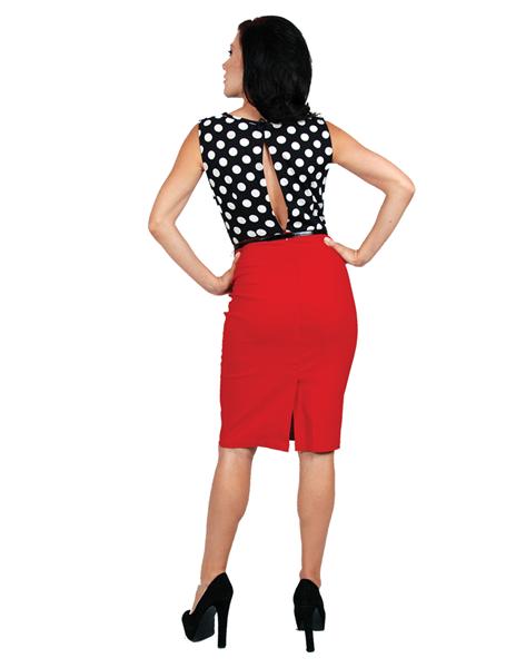 Ramona Polka Dot Wiggle Dress (UK12/14)