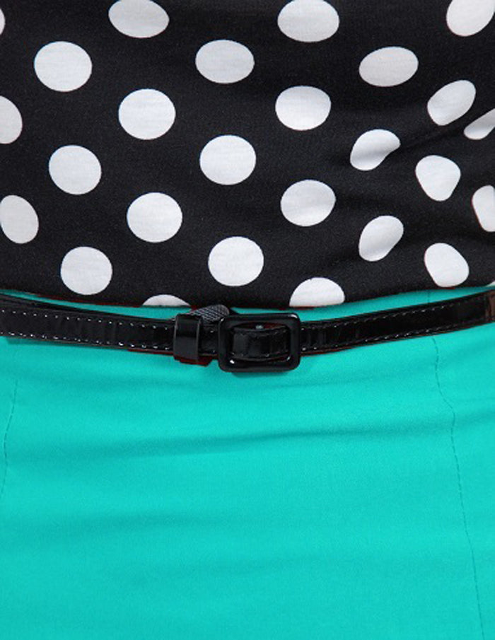 Ramona Polka Dot Teal Dress (UK8/10/14)