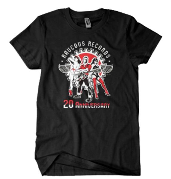 Raucous Records 20th Anniversary T-Shirt (Girls Slim-Fit size Medium)