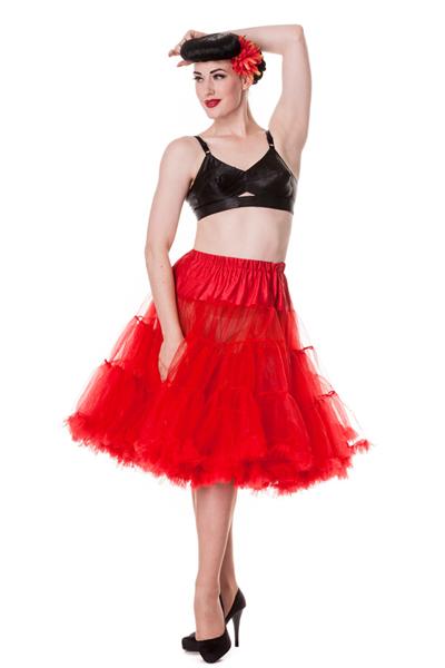26" Red Long Rock 'n' Roll Petticoat (UK6-12/UK12-18)