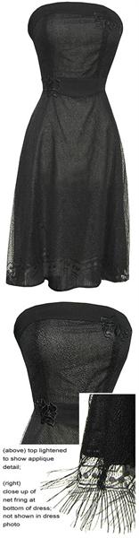 Rosarita black a line dress (UK6/UK8)
