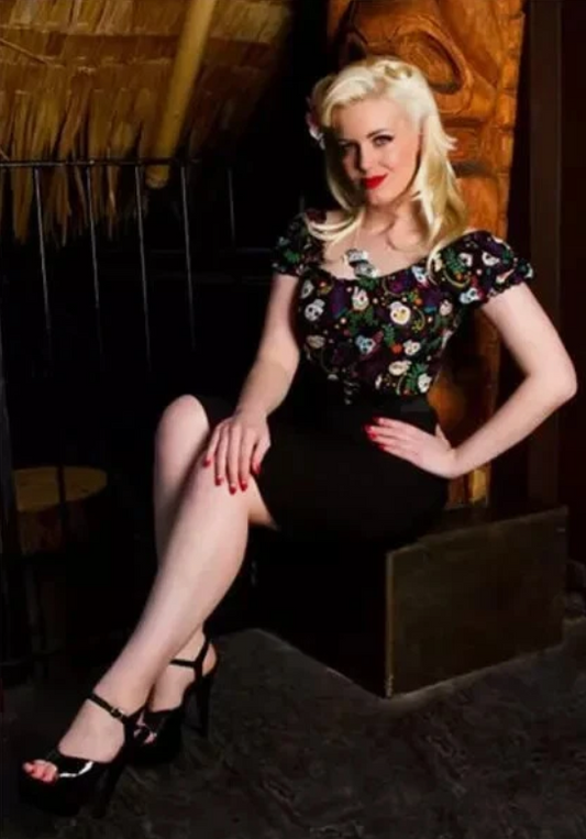 Rose Lee Mexican Pattern Wiggle Dress (UK6)