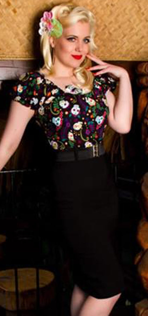 Rose Lee Mexican Pattern Wiggle Dress