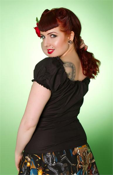 Rose Lee Fitted Black Top (UK6)