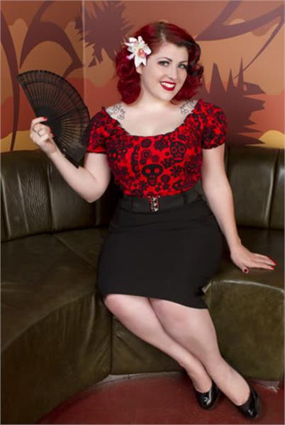 Rose Lee Red Wiggle Dress (UK8/10)