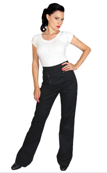 High Waisted Black Trousers (UK6)