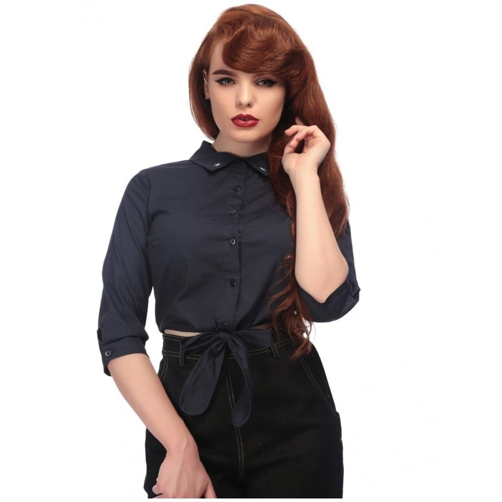 Atomic Sam Tie Navy Blue Shirt (UK16)