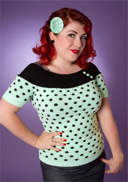 Scarlett Fever Mint Off The Shoulder Top (UK10/UK12)