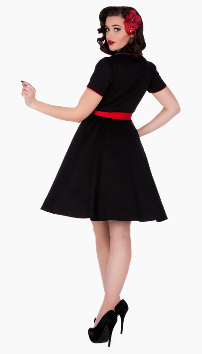 Sherry Rose Black Swing Dress (UK8)