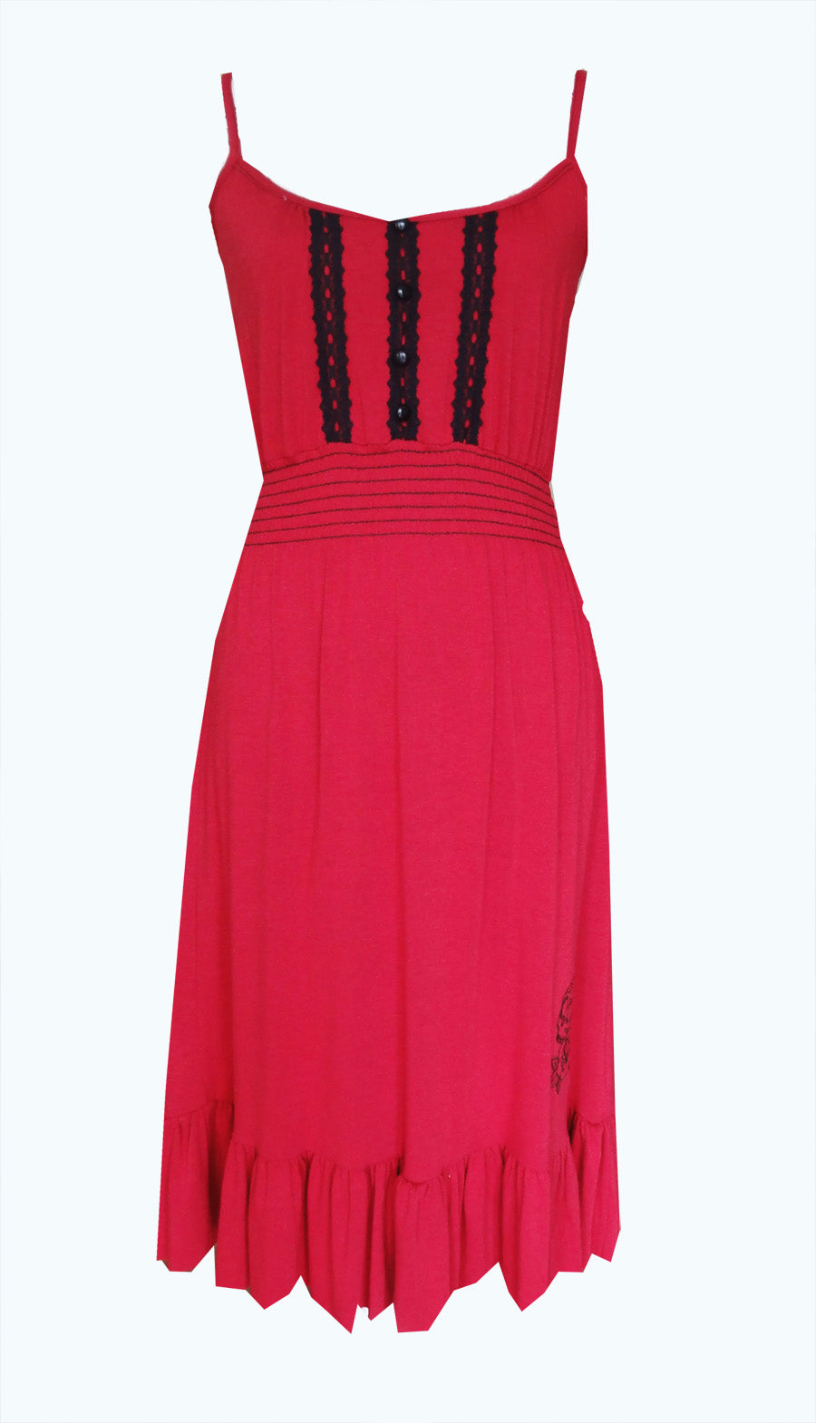 Rose Skull Red Dress (UK10)