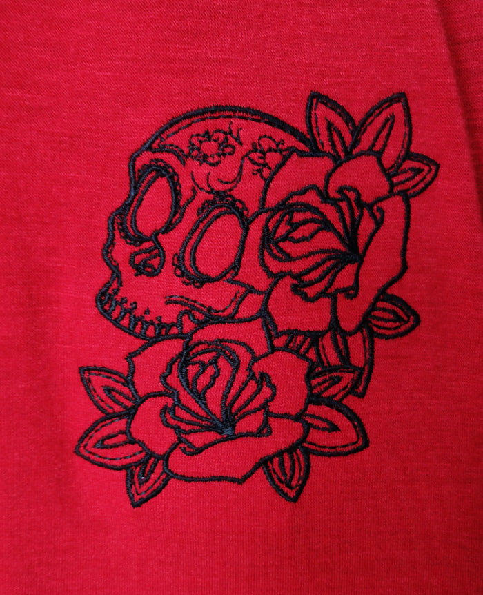Rose Skull Red Dress (UK10)
