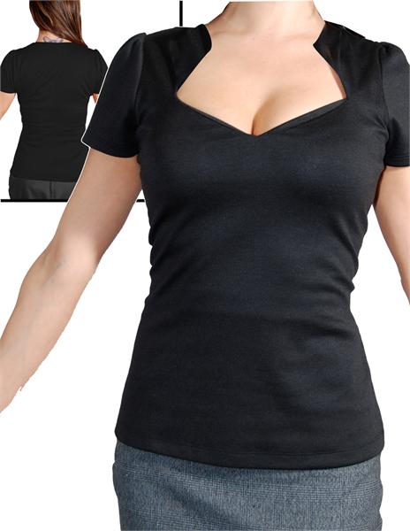 Sophie Fitted Black Top (UK8/UK10)