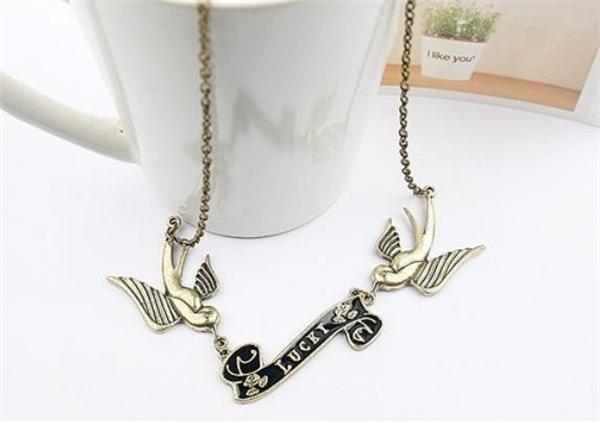 Vintage Inspired Sparrow Necklace