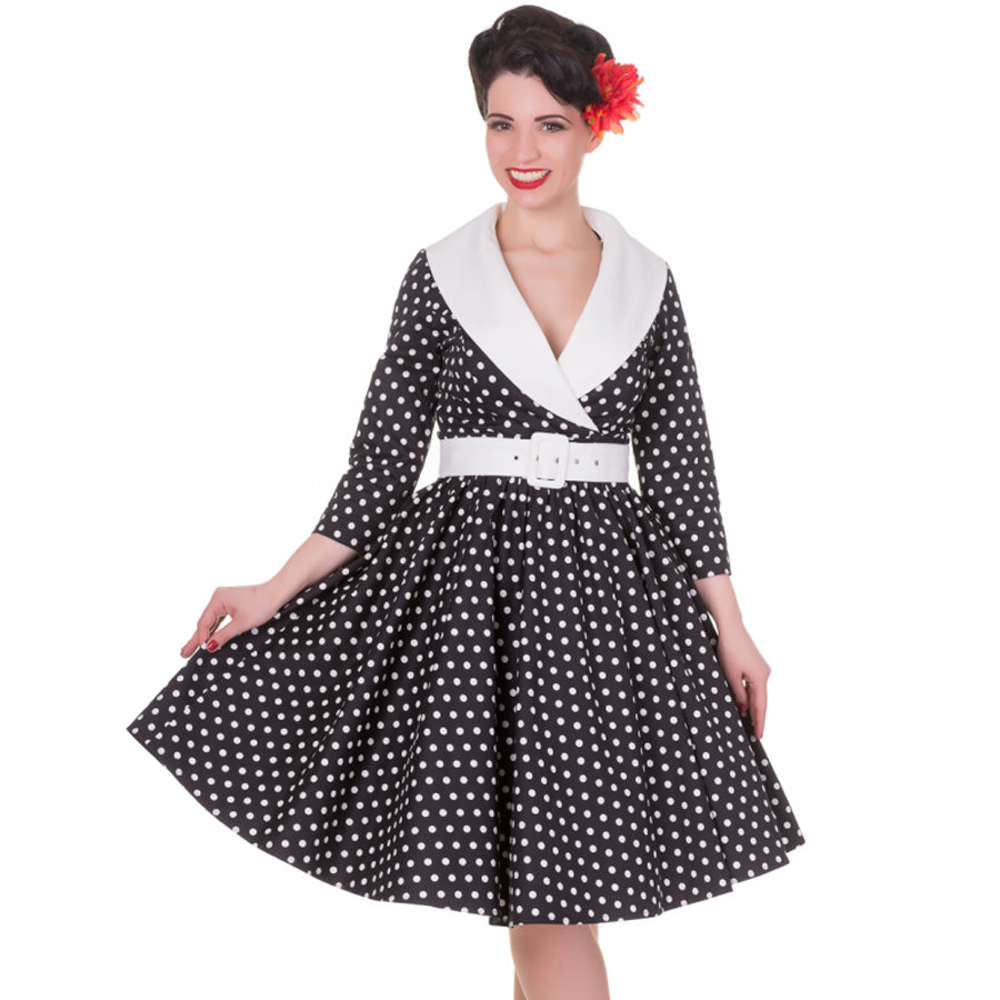 Tiffany Polka Dot Swing Dress (UK8/12/16/18)