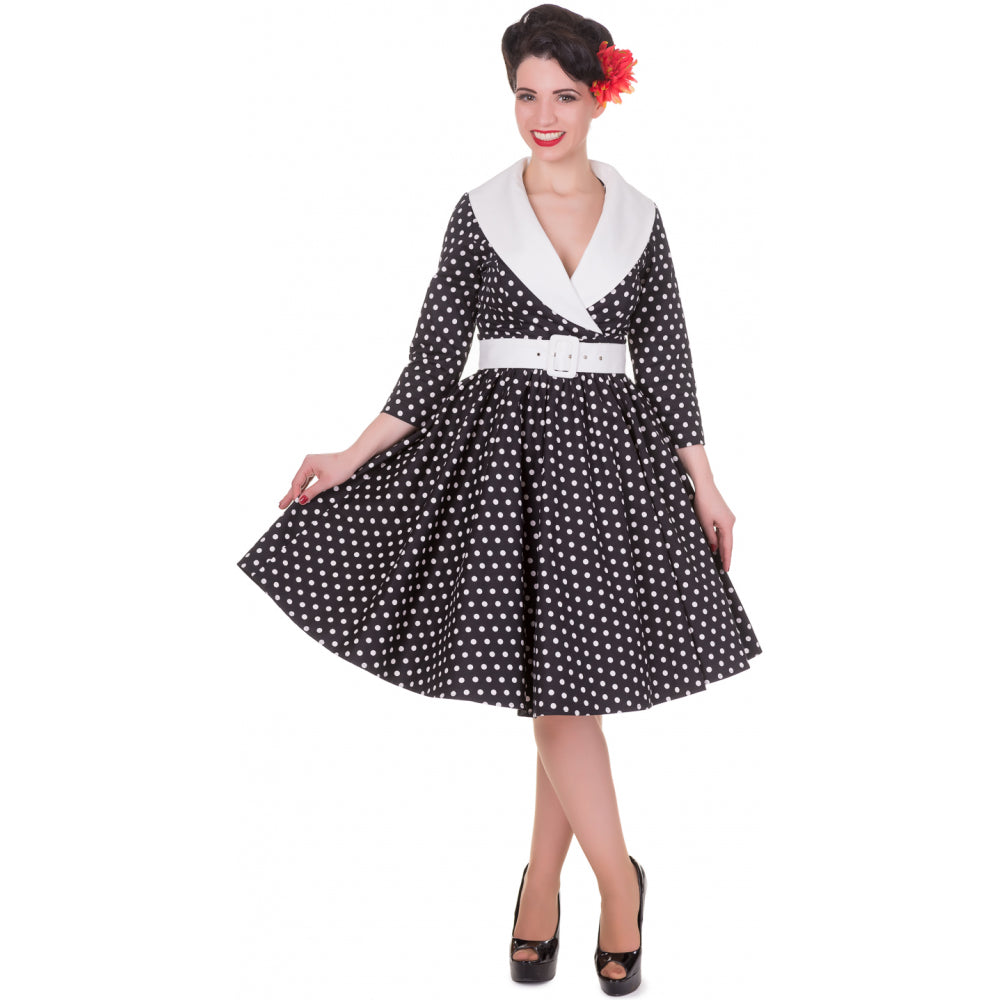 Tiffany Polka Dot Swing Dress (UK8/12/16/18)