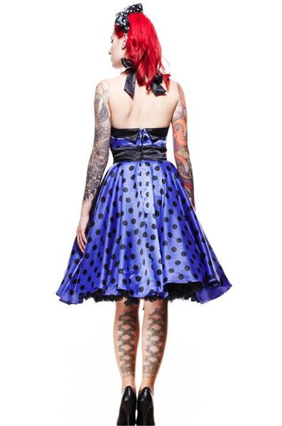 Vera Black and Purple Swing Dress (UK10)