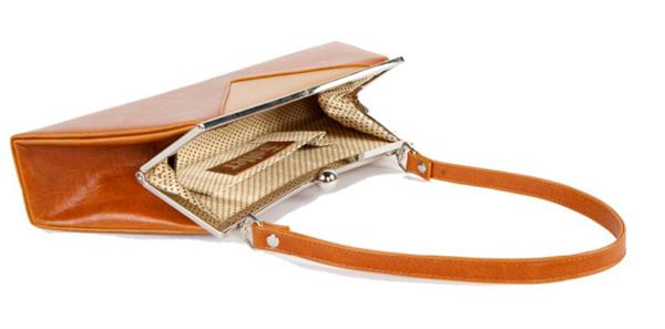 Vintage style brown bag with a handle