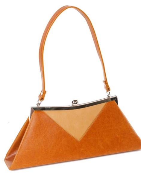Vintage style brown bag with a handle