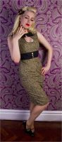Audrey Leopard print pencil dress