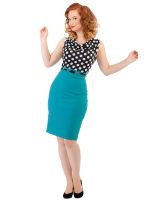 Ramona Polka Dot Teal Dress