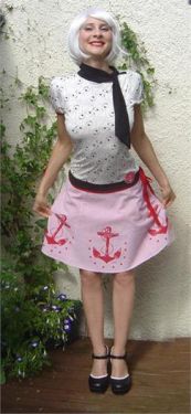 Anchor Nautical Circle Skirt