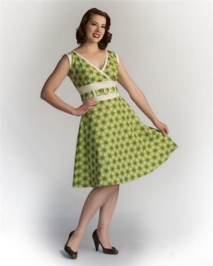 Astro Atomic Green Dress Heart of Haute clothing USA