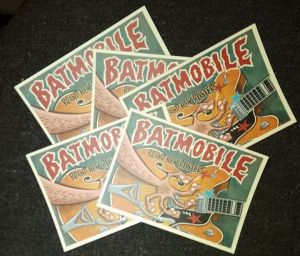 Batmobile Brand New Blisters psychobilly postcards at Raucous Records.