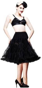 Black Full Volume Long 26" Petticoat (UK12-UK18)
