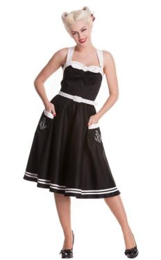 Siren Black Cotton Swing Dress - SALE WAS £44.97