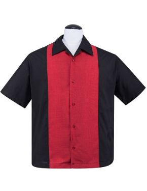 Rockabilly Bowling Shirt with Red Panel
