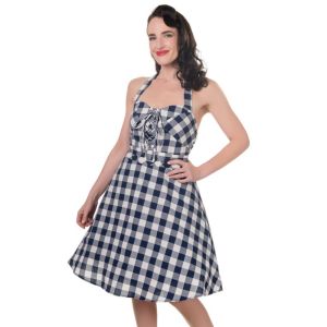 Rosie Blue and White Gingham Dress