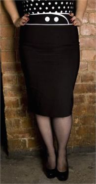 Scarlett Fever White Button Pencil Skirt