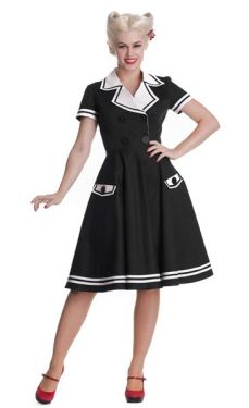 Seafarer 1950s Style Swing Dress Hell Bunny