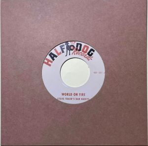 Steve Train's Bad Habits World On Fire 7" single rockabilly vinyl at Raucous Records.