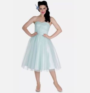 Tamara Mint Green Tulle Dress Tulle at Raucous Records, Retro Vixens.
