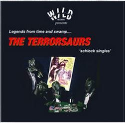 The Terrorsaurs Schlock Singles CD surf instrumental garage punk at Raucous Records.