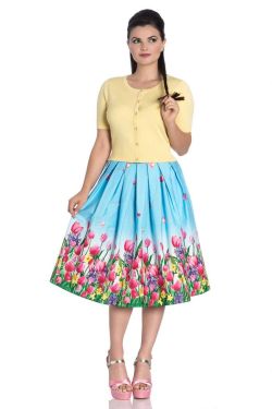 Angelique 1950s Blue Swing Skirt