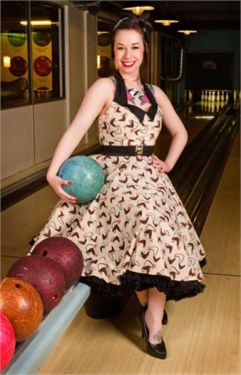 Atomic Rockabilly Swing Dress Miss Fortune at Retro Vixens
