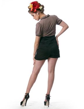 Black High Waist Shorts